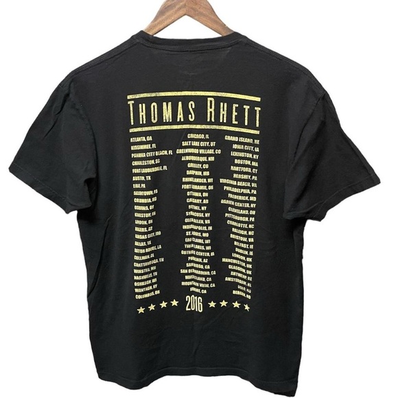 2016 Thomas Rhett country music tour short sleeve crewneck graphic band T-shirt - Picture 4 of 5